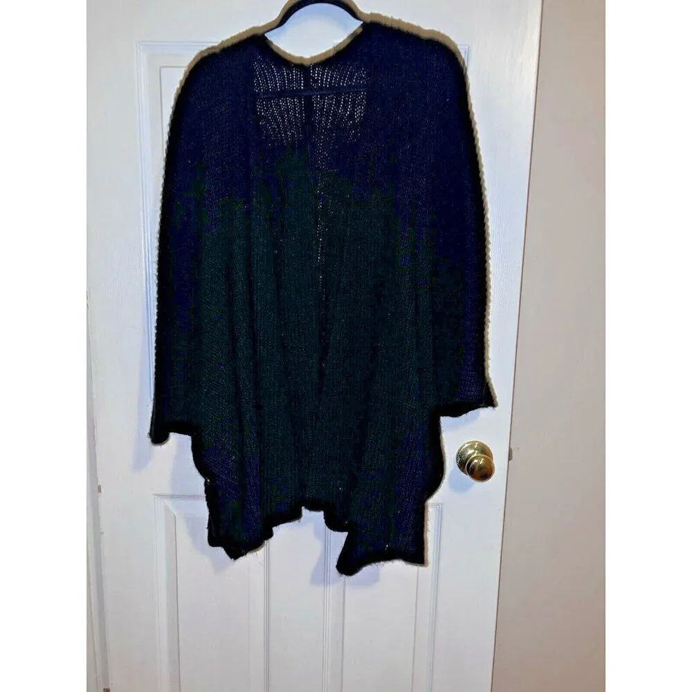 URBAN OUTFITTERS Women’s Sweater Black Chunky Knit Oversized Cocoon Cardigan OS